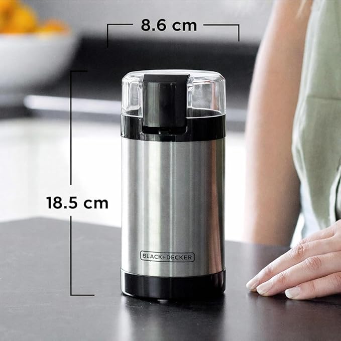 Black & Decker CBG110SC Easy Touch Electric Smartgrind Coffee & Spice Grinder, Black