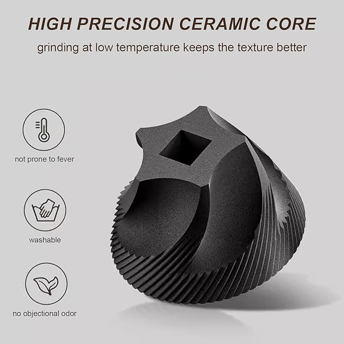 Portable Electric Burr Coffee Grinder with 40 Adjustable Settings & 35g Capacity, 1800mAh Rechargeable Coffee Bean Grinder with Conical Ceramic Burr, for Travel, Camping (White)