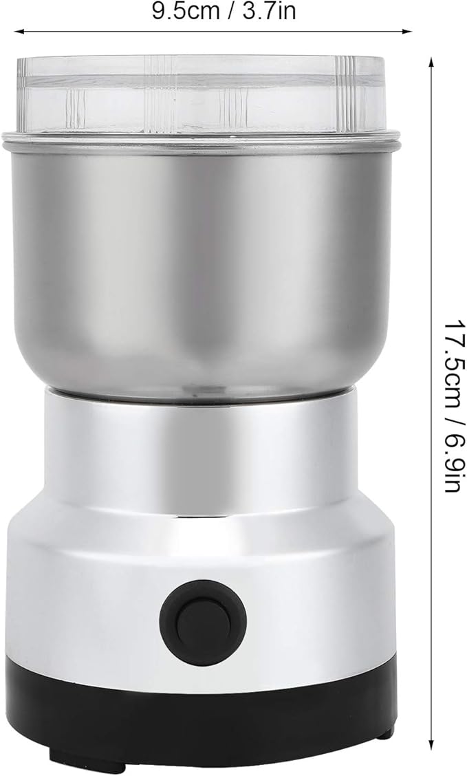 Electric Grinder, 100-200W Multifunctinal Electric Coffee Grinder Kitchen Mill Machine for Grains, Nuts, Beans, Spices(US Plug 110V)
