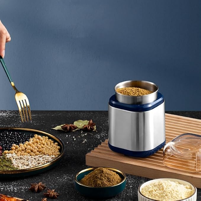 Electric Coffee Grinder DH5001B - 200W Stainless Steel Grinder for Coffee Beans, Spices, Herbs & Dry Grains, Adjustable Fineness with 60s Overload Protection
