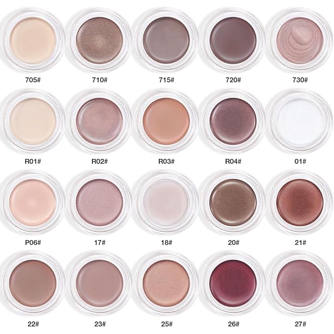 Cream Glitter Orchid Shimmer Metallic Eyeshadow Palette Makeup, Natural Single Mini Instant Holographic Eyeshadow For Older Women, Sombras Crema Para Ojos, Talc, Paraben & Cruelty Free, 26