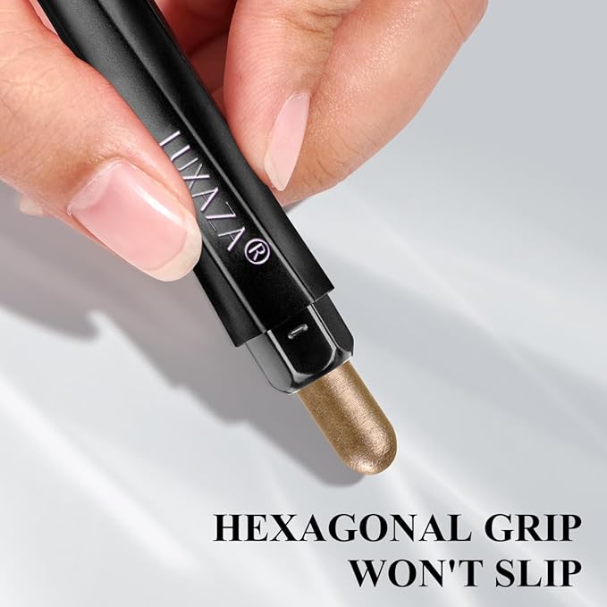 Neutral Eyeshadow Stick Makeup 6PCS Set, Metallic Shimmer Matte Cream Eye Shadow Eyeliner Brightener Pencil Crayon - BROWN NEUTRAL