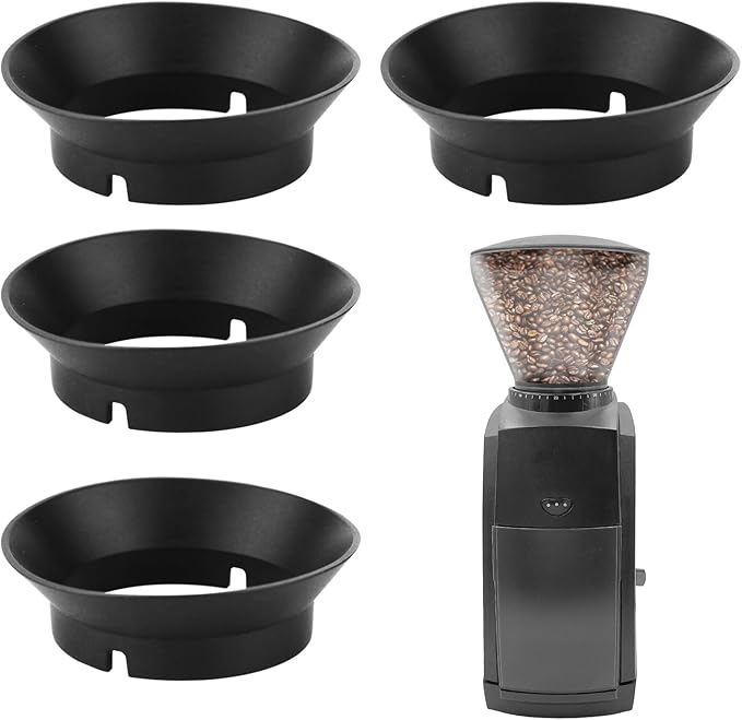 4pcs Gasket Replacement for Baratza Encore Grinder, Silicone Coffee Grinder Gasket Coffee Replacement Ring for Baratza Virtuoso Coffee Grinder & Electric Conical Burr Coffee Grinder(Black)