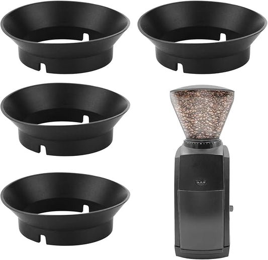 4pcs Gasket Replacement for Baratza Encore Grinder, Silicone Coffee Grinder Gasket Coffee Replacement Ring for Baratza Virtuoso Coffee Grinder & Electric Conical Burr Coffee Grinder(Black)