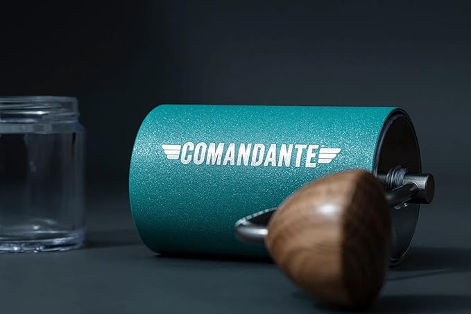 Comandante C40-MK4NB-AL Coffee Grinder C40 MK4 Nitro Blade Alpine Lagoon Silver Brown