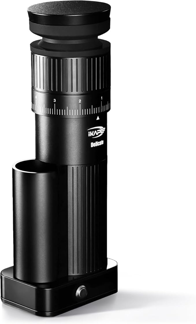 IKAPE Electric Coffee Grinder – 100 Grind Settings, 6-Star Conical Burr, Detachable & Easy to Clean, Durable Aluminum Alloy Body – Perfect for Home & Office Coffee Lovers