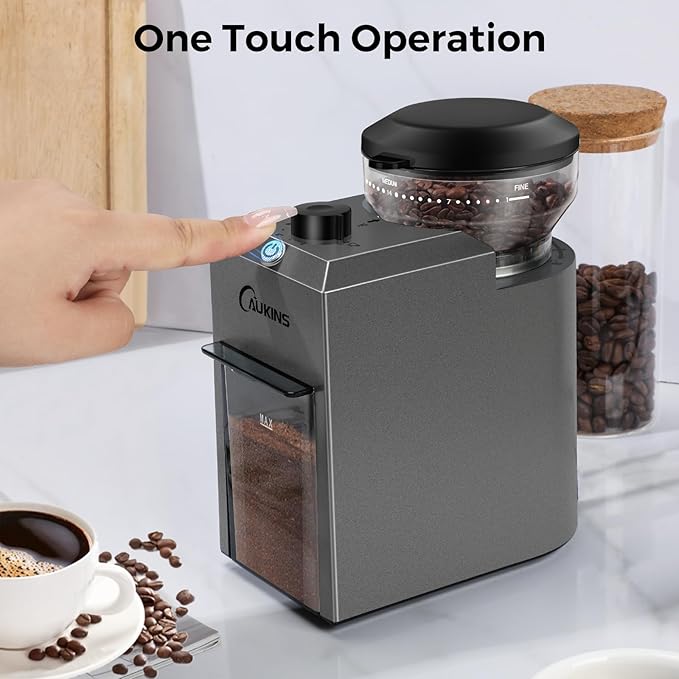 Burr Coffee Grinder Electric: Upgrated Coffee Bean Grinder Automatic with Adjustable 28 Settings - 12 Cups Anti-static Espresso Grinder for Home Use