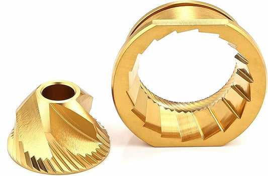 Conical Grinder Burr Compatible with Jura Aroma G2 G3 and HS-Plus grinder, stainless steel & Titanium golden burr set for automatic espresso coffee machines A1 A4 A8 Z6 Z8 (Titanium Gold)