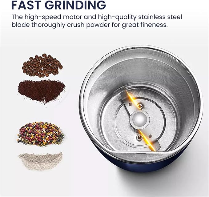 200W Coffee Grinder, Electric Coffee Grinder, Spice Grinder Electric, One-Touch Operation Coffee Bean Grinder for Herbs Spices and Nut