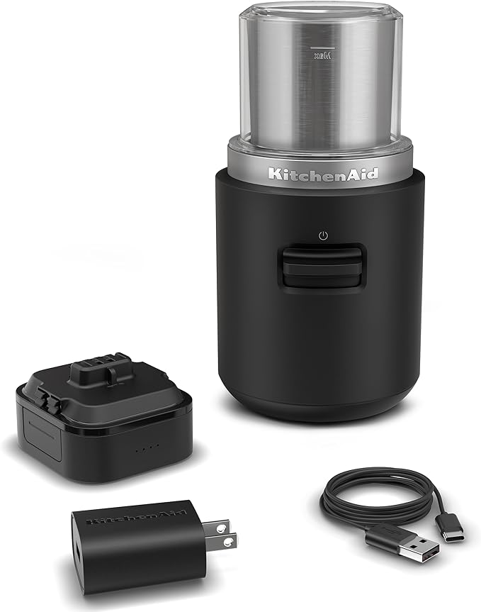 KitchenAid Go™ Cordless Blade Grinder - battery included, KBGR111, Black Matte