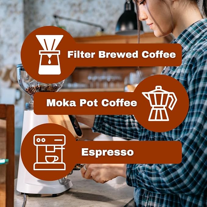 AllGround Sense All Purpose Home Coffee Grinder - Residential Grinder - Made in Italy - By Fiorenzato (Deep Black)
