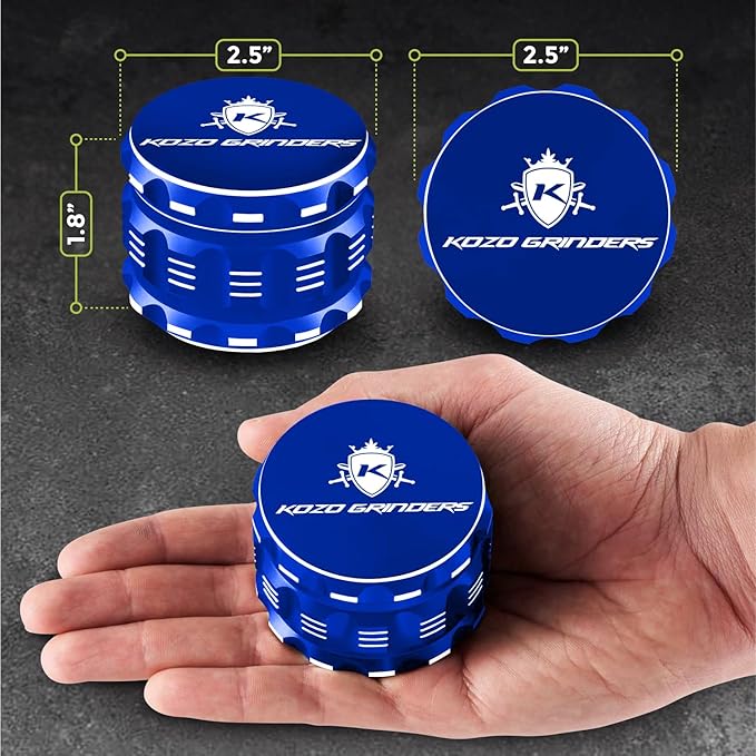 2.5 Inch Grinder Mills, Aluminum (Blue)