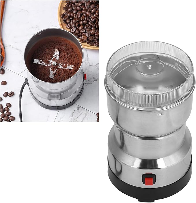 Electric Coffee Grinder Mung Bean Chinese Sesame Household Dry Grinding Machine Grindr Electric Manual Coffee Grinder for Superfine for Small for Brewing (