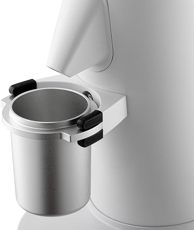 T64 Single Dose Coffee Grinder, 64mm Flat Burrs Electric Espresso Grinder (White)