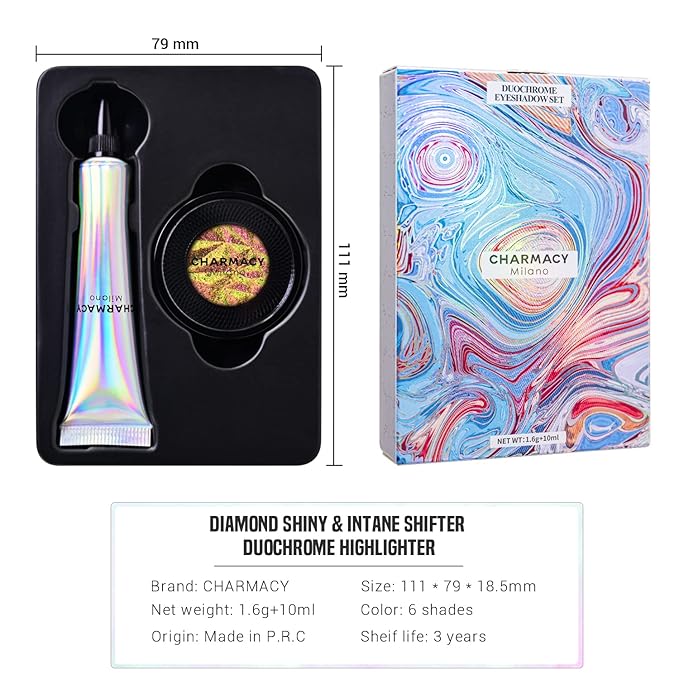 CHARMACY Duochrome Eyeshadow, Insane Shifters Chameleon Eyeshadow, Creates High-Impact, Metallic Eye Looks, 100% Vegan and Cruelty Free, 1.9g (#902)