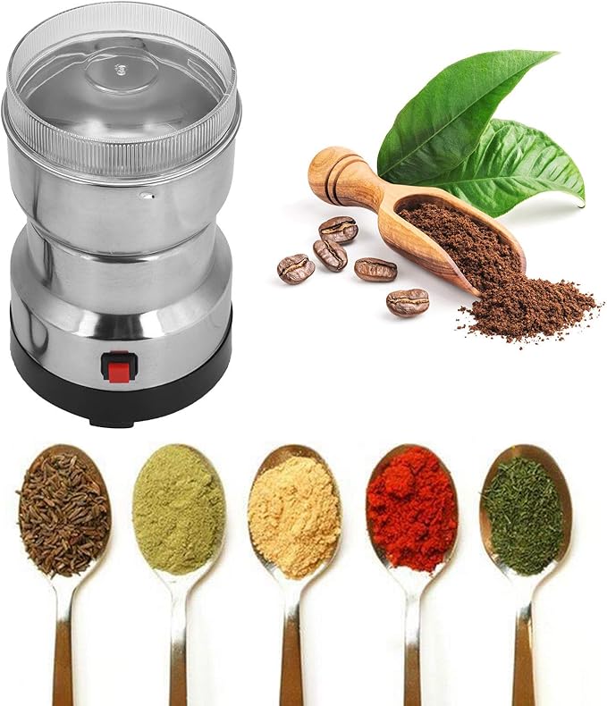 Electric Coffee Grinder Mung Bean Chinese Sesame Household Dry Grinding Machine Grindr Electric Manual Coffee Grinder for Superfine for Small for Brewing (