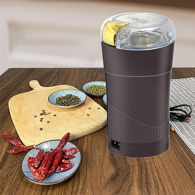 Coffee Grinder for Kitchen, Electric Spice Herb Grinder Dry Comes with Removable Stainless Steel Blades, 200w Large Capacity Suitable for Grinding Spices, Herbs, Coffee Beans, Grains, Nuts
