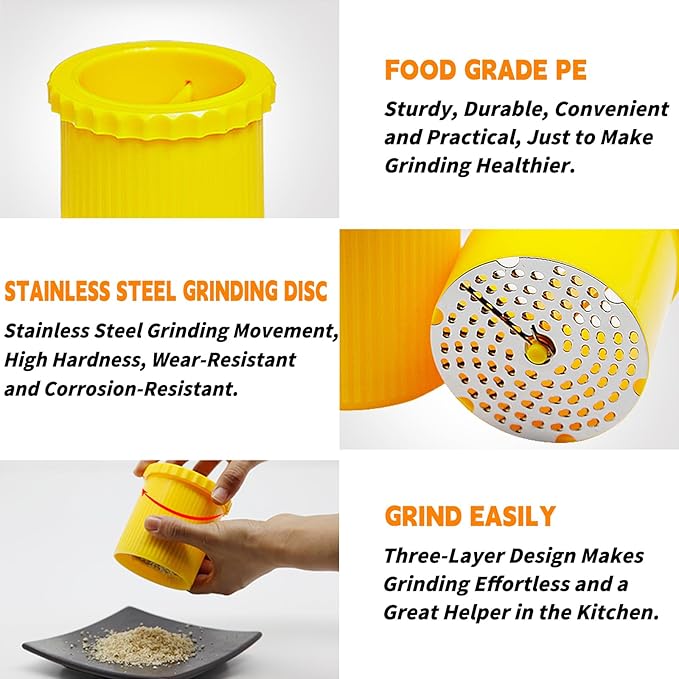 Nutmeg Grater, Multifunctional Nut Grinder Nutmeg Grinder Nuts Grinder Tool Suitable for Nutmeg Walnuts Peanuts Coffee Beans Cashews and Other Small Particles of Seasoning Nut Chopper