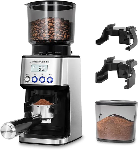 Burr Coffee Grinder, Electric Coffee Grinder with 51 Grind Settings, Precision Timer, Stainless Steel Espresso Grinder with Anti-Static Design, Easy Clean and 3 Modes