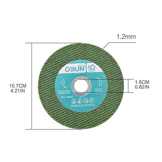 Muloo PrecisionCutting Discs for Metal Grinding Cutting Wheel - 10pieceS 100mm for Angle Grinder Sanding Wheels, approx 107x1.2x16mm/4.2x0.05x0.63in, As The Picture Shows