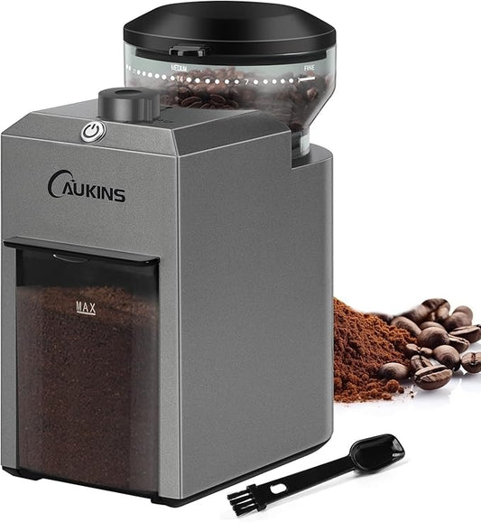 Burr Coffee Grinder Electric: Upgrated Coffee Bean Grinder Automatic with Adjustable 28 Settings - 12 Cups Anti-static Espresso Grinder for Home Use