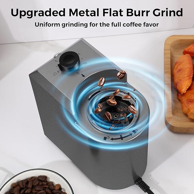 Burr Coffee Grinder Electric: Upgrated Coffee Bean Grinder Automatic with Adjustable 28 Settings - 12 Cups Anti-static Espresso Grinder for Home Use