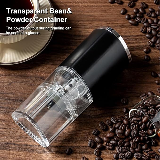 Coffee Grinders for Home USE, Burr Coffee Grinder, Ccoffee Maker with Grinder Built in USB Charging, Adjustable Coarse/Fine Grinding, Suitable for Various Coffee Brewing Modes