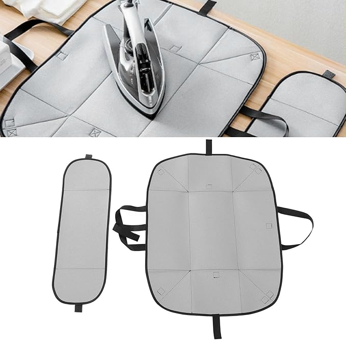 Folding Ironing mat,Cotton Heat Slip Anti-Slip Thicken Portable Ironing Pad Table Top Countertop,Travel Ironing Pad