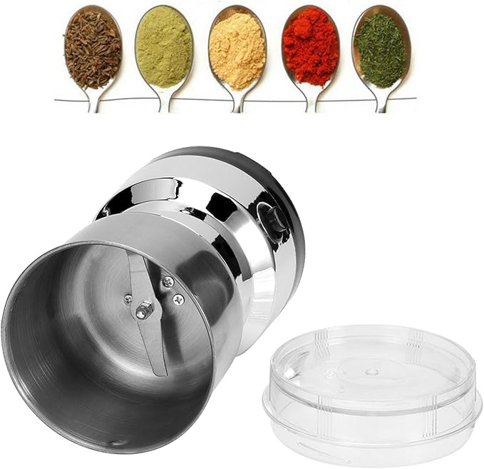 Fdit Coffee Grinder, Stainless Steel Grind Crusher, Electric Coffee Coffee Nut Grain Grinder for Coffee Beans, Kitchen s,Nuts(US)