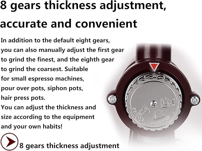 Electric Conical Burr Coffee Grinder Portable Coffee Bean Grinder Stainless Steel Smart Grinder with Adjustable Settings for Espresso, Spices, Nuts, Grains (Bean Proof,Bean Proof red 220V