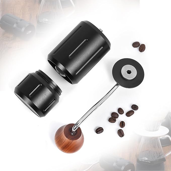 Mini Manual Coffee Grinder, Hand Espresso Grinder, Capacity 25g Coffee Bean with Conical Burr, 12 Adjustable Grinder Degree Setting