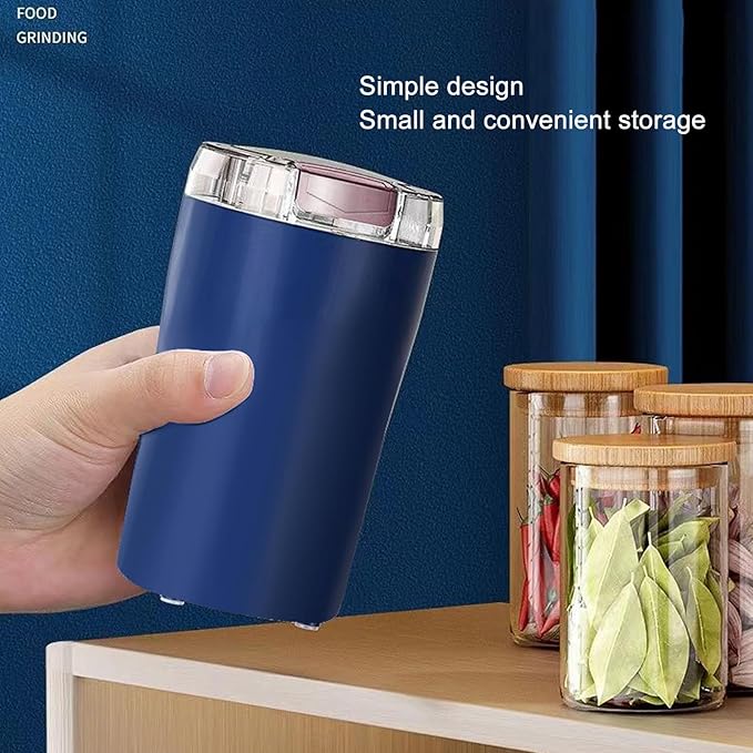 200g Capacity Coffee and Grinder for Beans, with Powerful 200W Motor, Stainless Steel Blades, Compact Portable, 110V US Plug