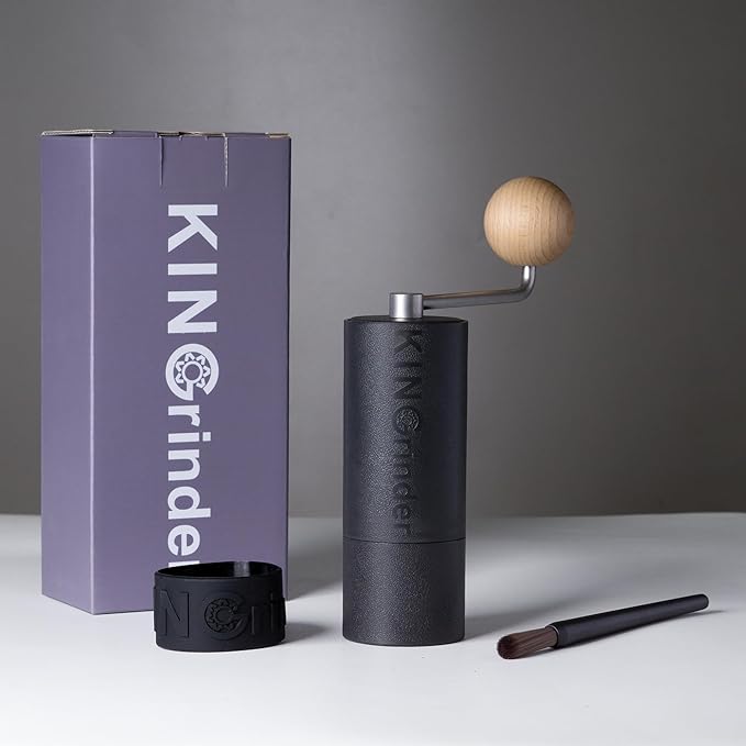 【Famous KOL Recommended】KINGrinder P0 Lightweight Manual Hand Coffee Grinder for Moka pot, French Press, Drip with Assembly Consistency Stainless Steel Conical Burr Mill, 20g Capacity