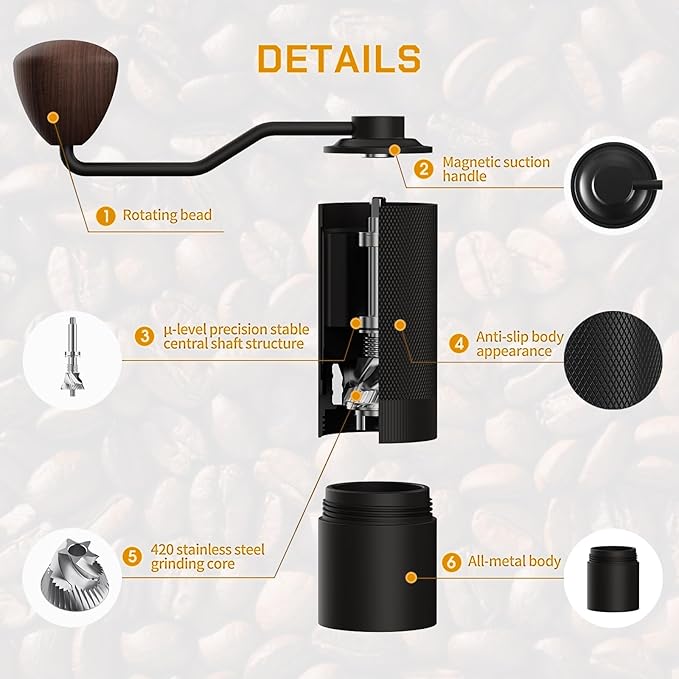 Pour Over Coffee Maker Set, 12 in 1 Set Box, Manual Coffee Grinder, Ceramic Pour Over Coffee Dripper with Tray, Pour Over Kettle, Glass Servers, Paper Filter, Coffee Cup, White
