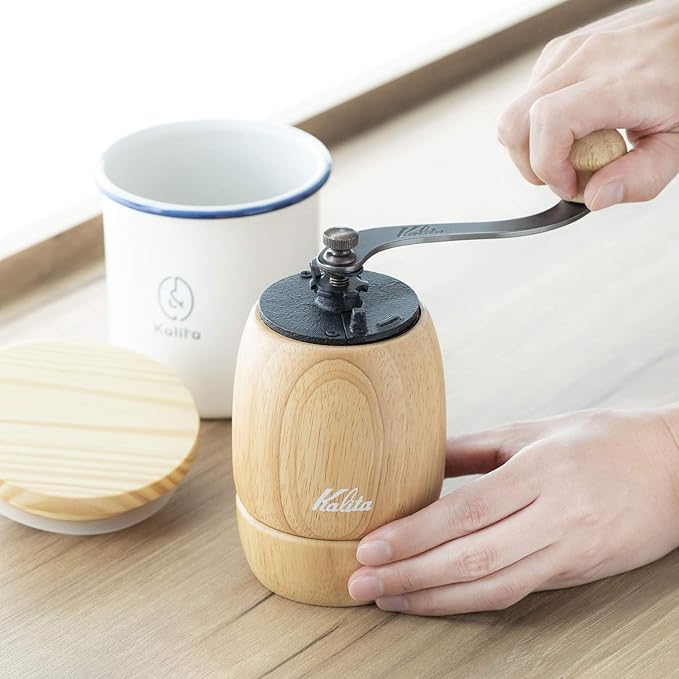 Carita Kalita Coffee Grinder, Wood, Durable Cast Iron Cutter, KH-9, Natural N, Adjustable Coarseness, Hand-ground Coffee Grinder, Hand Mill, Handmill, Handmill, Handmill, Handmill, Handmill, Handmill,