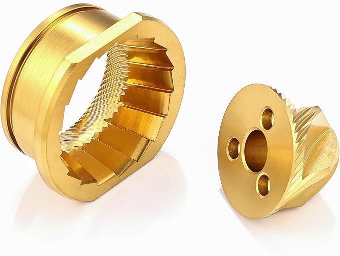 Conical Grinder Burr Compatible with Jura Aroma G2 G3 and HS-Plus grinder, stainless steel & Titanium golden burr set for automatic espresso coffee machines A1 A4 A8 Z6 Z8 (Titanium Gold)