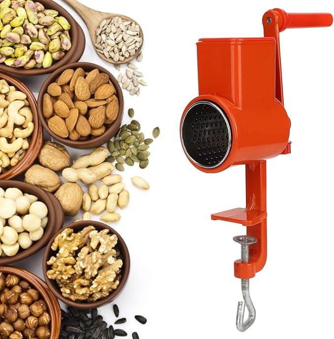 Hand Cranking Grinder, Aluminum Alloy Milling Machine Manual Coffee Grinders for Nuts Grain Corn Wheat Oats