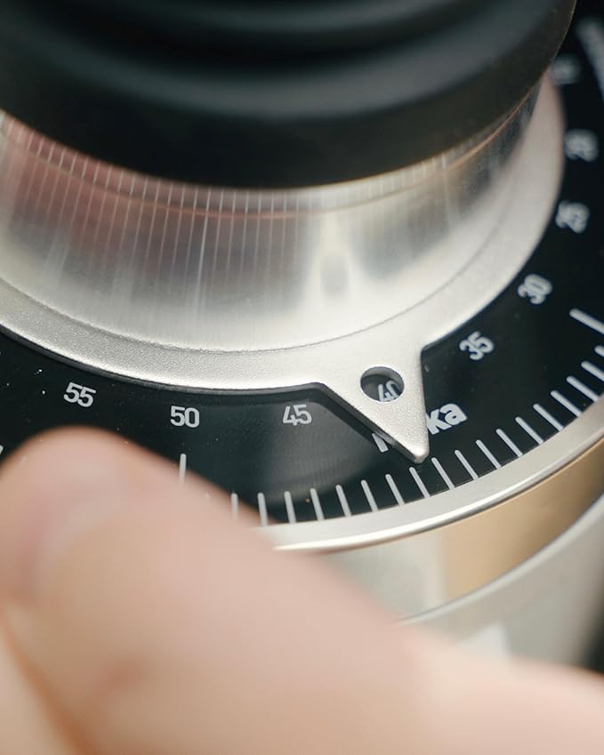 Turin DF64 Gen 2 Single Dose Coffee Grinder - 64mm Flat Burrs, Black or White, Stainless Steel or Red Titanium Burrs, Low Retention, Stepless Adjustment Red Titanium Burrs, White)