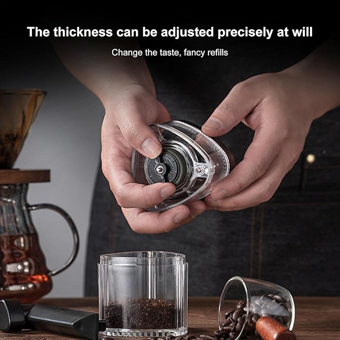 Generic Manual Burr Coffee Grinder | Espresso Grinder Burr | Highly Consistent, Easy Grip, Numeric Adjustable