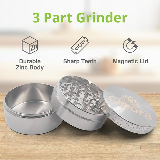 2.5" Manual Grinder (Silver)