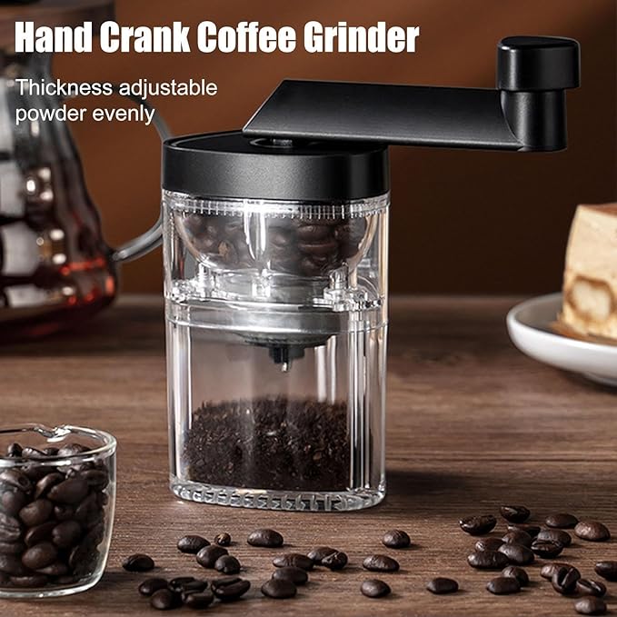 Generic Manual Burr Coffee Grinder | Espresso Grinder Burr | Highly Consistent, Easy Grip, Numeric Adjustable