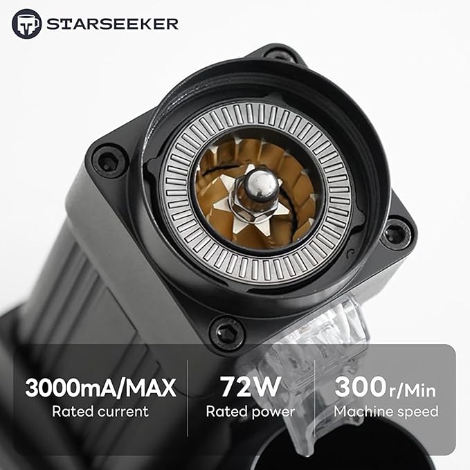 STARSEEKER E55 Pro Electric Coffee Grinder, 55mm Titanium Conical Burr - Professional Espresso Grinder with Stepless Adjustment & Anti-Static Tech, for Home, Office, Café Use