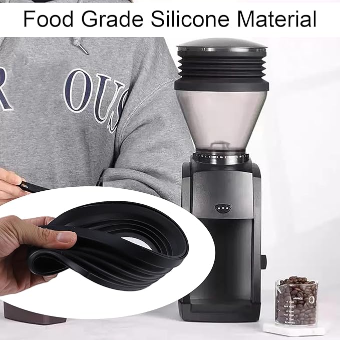 Silicone Single Dose Hopper Bellow, Coffee Grinder Silicone Bellow Replacement for Baratza Encore Baratza Encore ESP for Baratza Virtuosa+ Reduce Coffee Grinds Retention