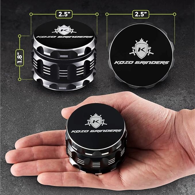 2.5 Inch Grinder Mills, Aluminum (Black)