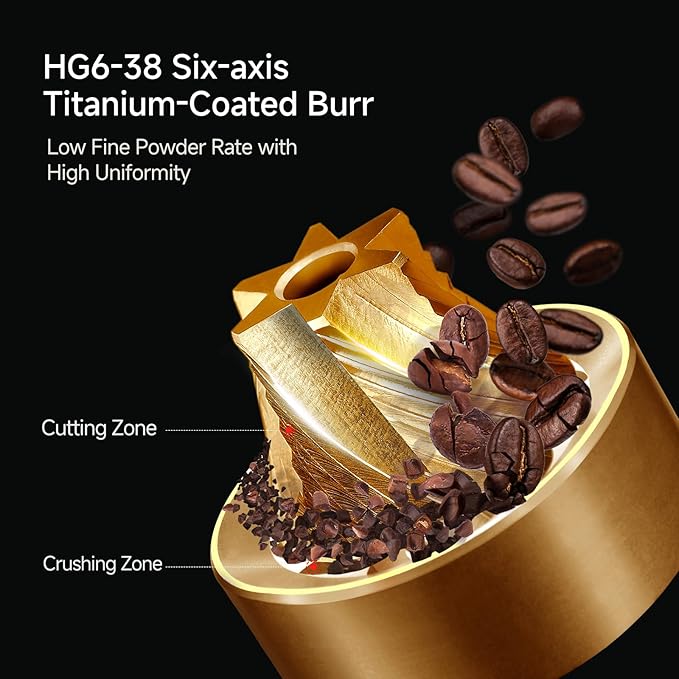 zeroHero Z3 X-FOLD Folding Hand Grinder Titanium-Coated Stainless Steel Conical Burr, 25g-30g Capacity, for Espresso, French Press & Pour Over