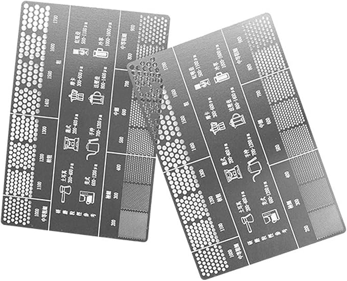 Reference Cards,Stainless Steel Coffee Grind Reference Card Metal Coffee Grind Size Ruler Professional Grinder Accessories