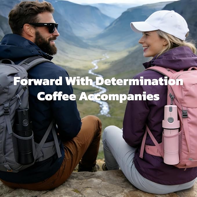 Burr Coffee Grinder Electric and Manual 2 in 1, Manual Burr Coffee Grinder with 40mm Burr, Compact Portable Coffee Grinder for Espresso Coffee, French Press, Home, Travel, Camping
