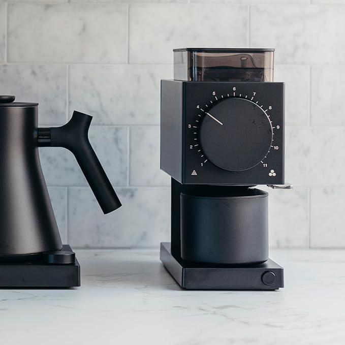 Fellow Ode Gen 2 64mm Flat Burr Coffee Grinder, Single Dose, 31 Grind Settings, Electric, Stainless Steel, Quiet & Anti-Static for Pour Over, French Press & Cold Brew – Matte Black