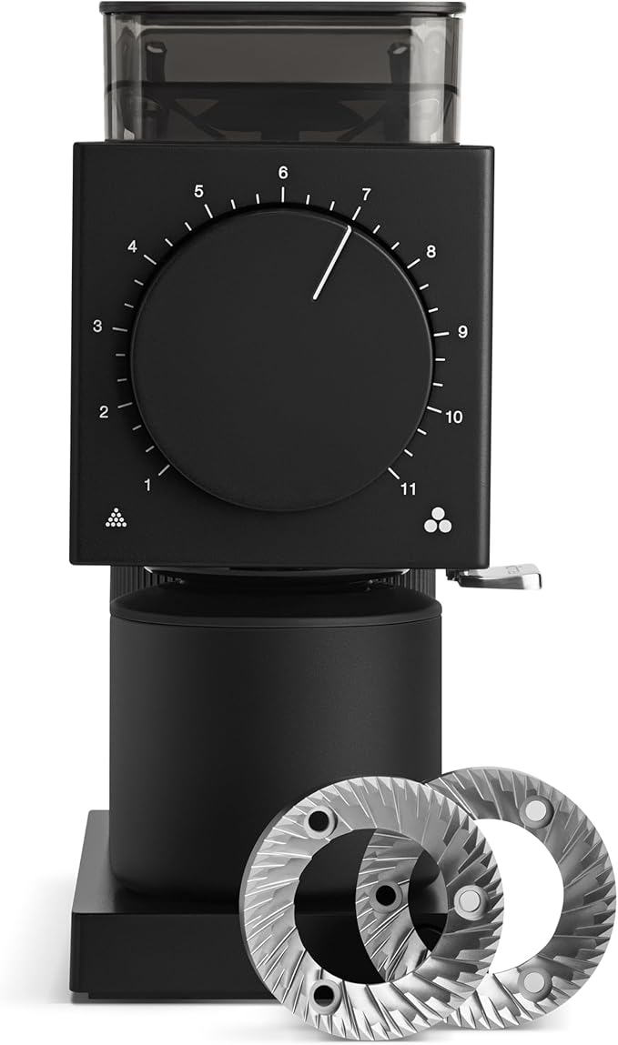 Fellow Ode Gen 2 64mm Flat Burr Coffee Grinder, Single Dose, 31 Grind Settings, Electric, Stainless Steel, Quiet & Anti-Static for Pour Over, French Press & Cold Brew – Matte Black