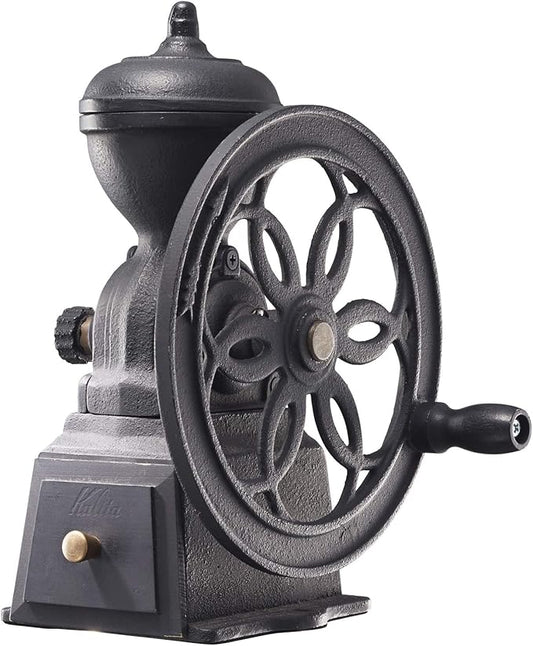 Kalita Coffee Mill, Cast Hand Grinding, Manual Diamond Mill, Black, N #42138 Antique Coffee Grinder, Adjustable Grinder, With Lid, Coffee Shop, Cafe
